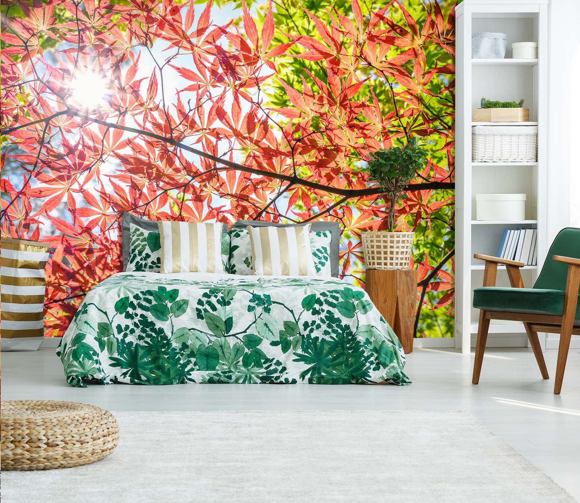 3D Sunshine Leaves 6179 Assaf Frank Wall Mural Wall Murals