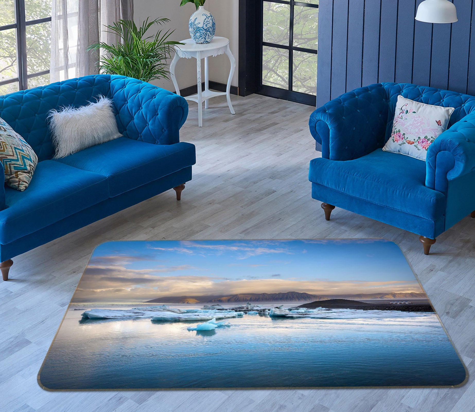 3D Blue Sea 1123 Marco Carmassi Rug Non Slip Rug Mat