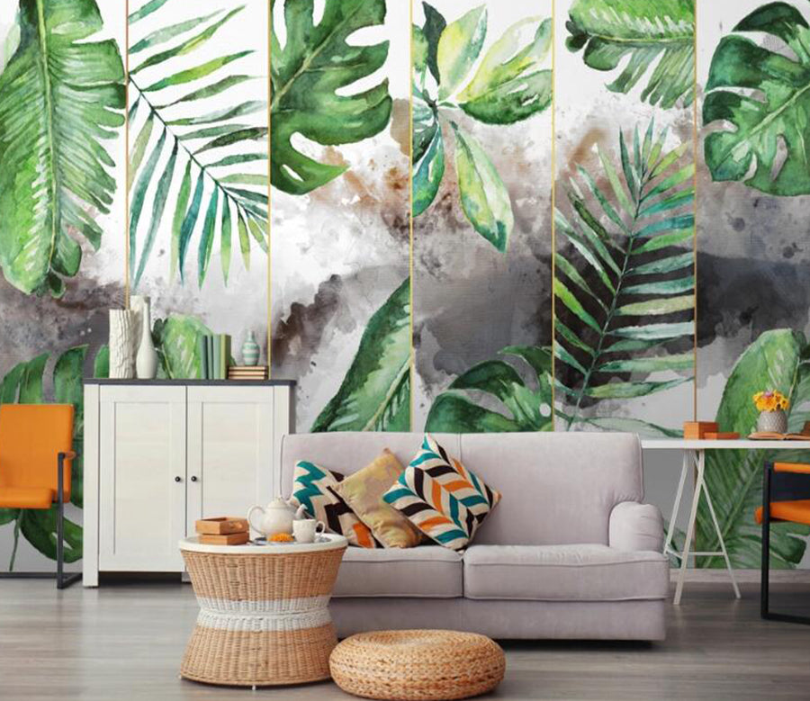 3D Green Plantain 729 Wall Murals