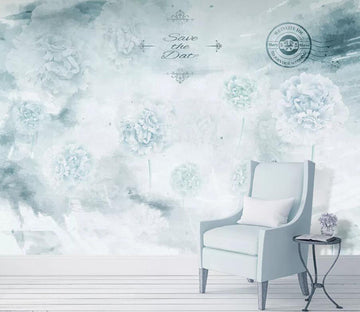 3D White Flowers WC94 Wall Murals Wallpaper AJ Wallpaper 2 