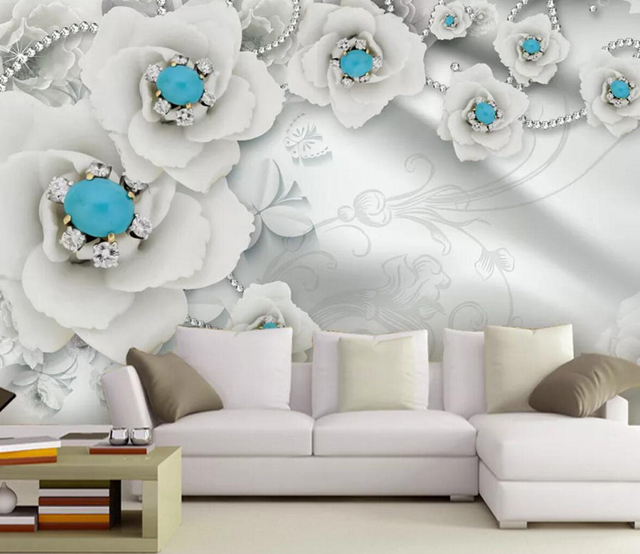 3D Diamond Flower WC251 Wall Murals