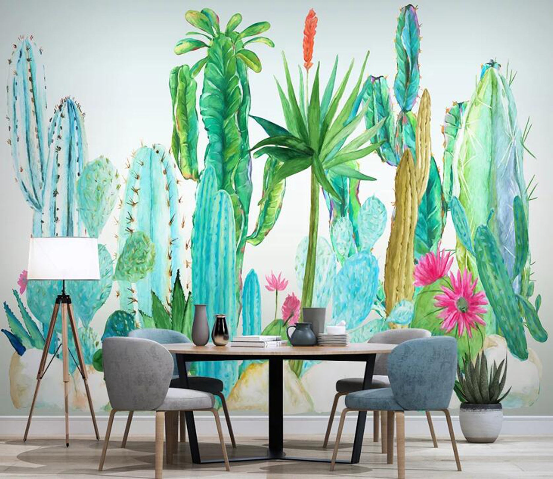 3D Cactus WC55 Wall Murals Wallpaper AJ Wallpaper 2 