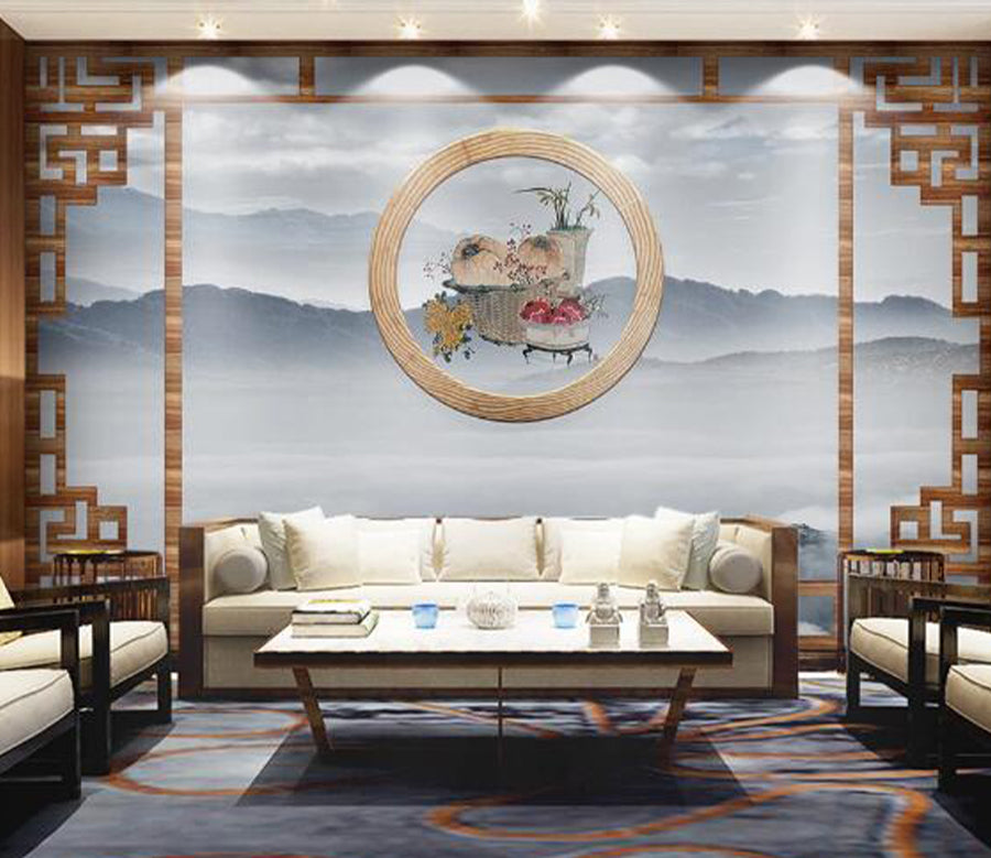 3D Mountain Stones WC1823 Wall Murals