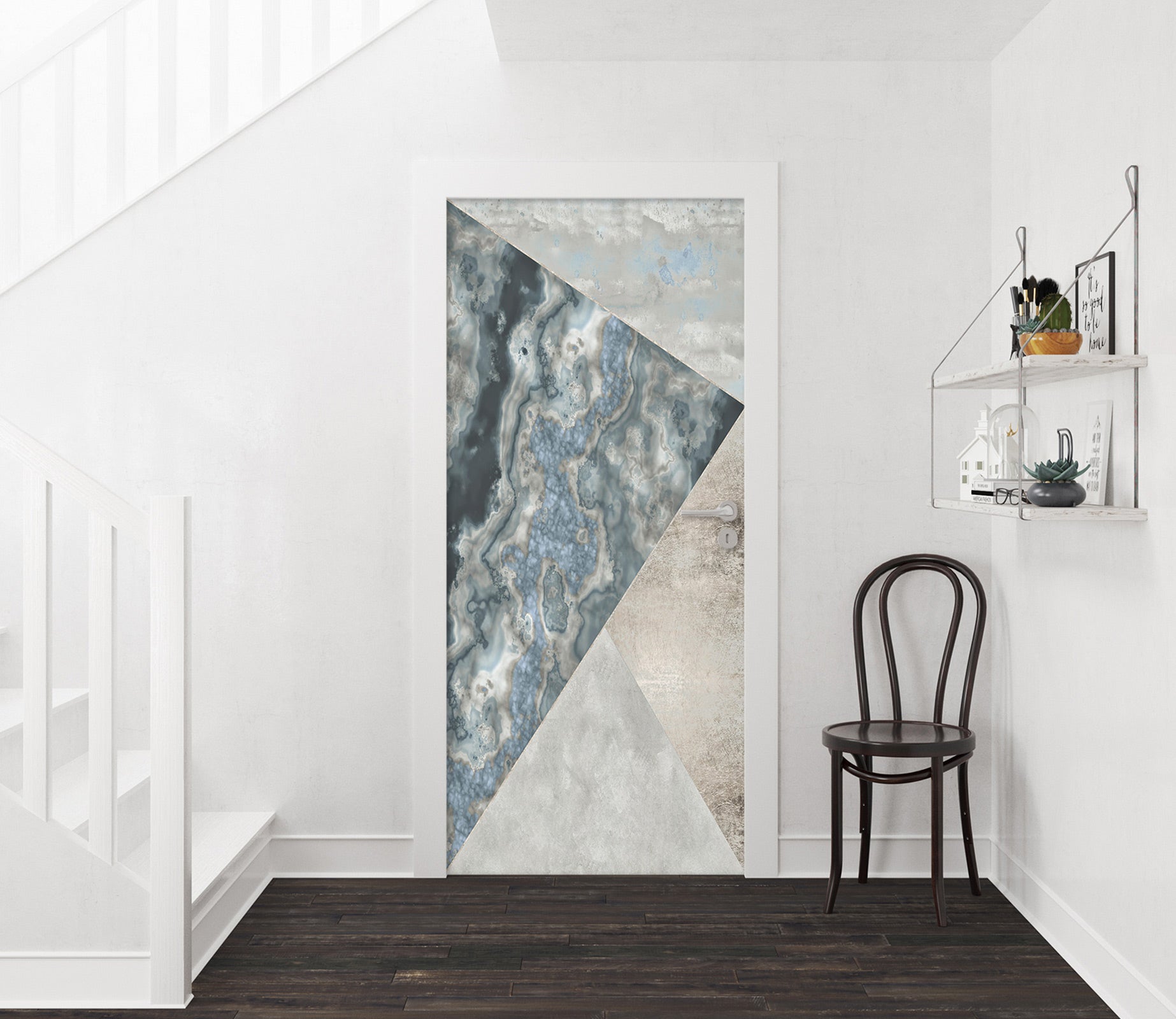 3D Triangular Marbling 10279 Andrea Haase Door Mural