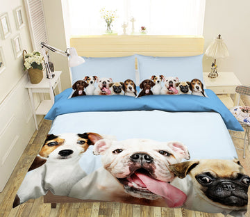 3D Cute Puppy 1908 Bed Pillowcases Quilt Quiet Covers AJ Creativity Home 