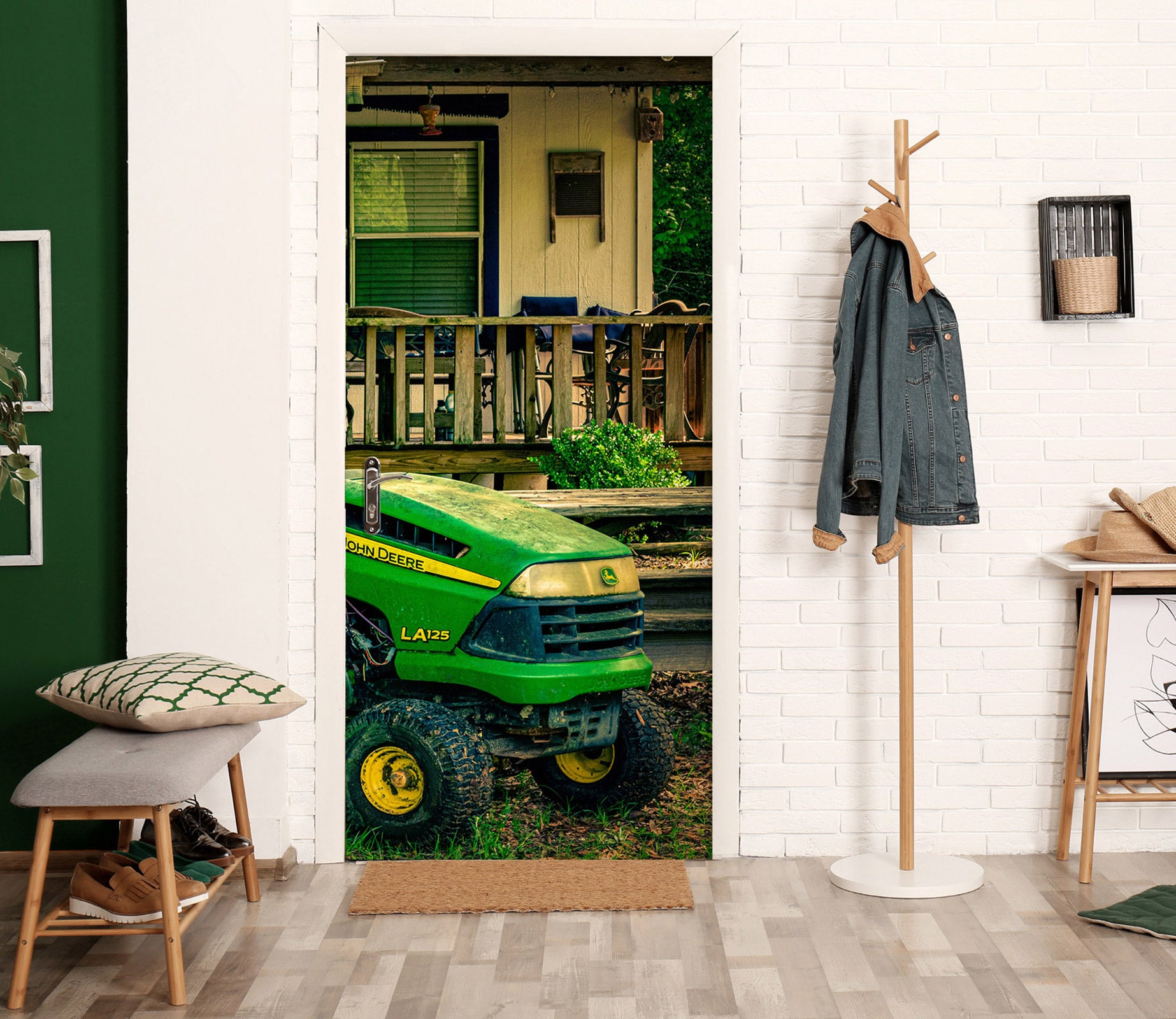 3D Lawn Green Weeder 107199 Beth Sheridan Door Mural