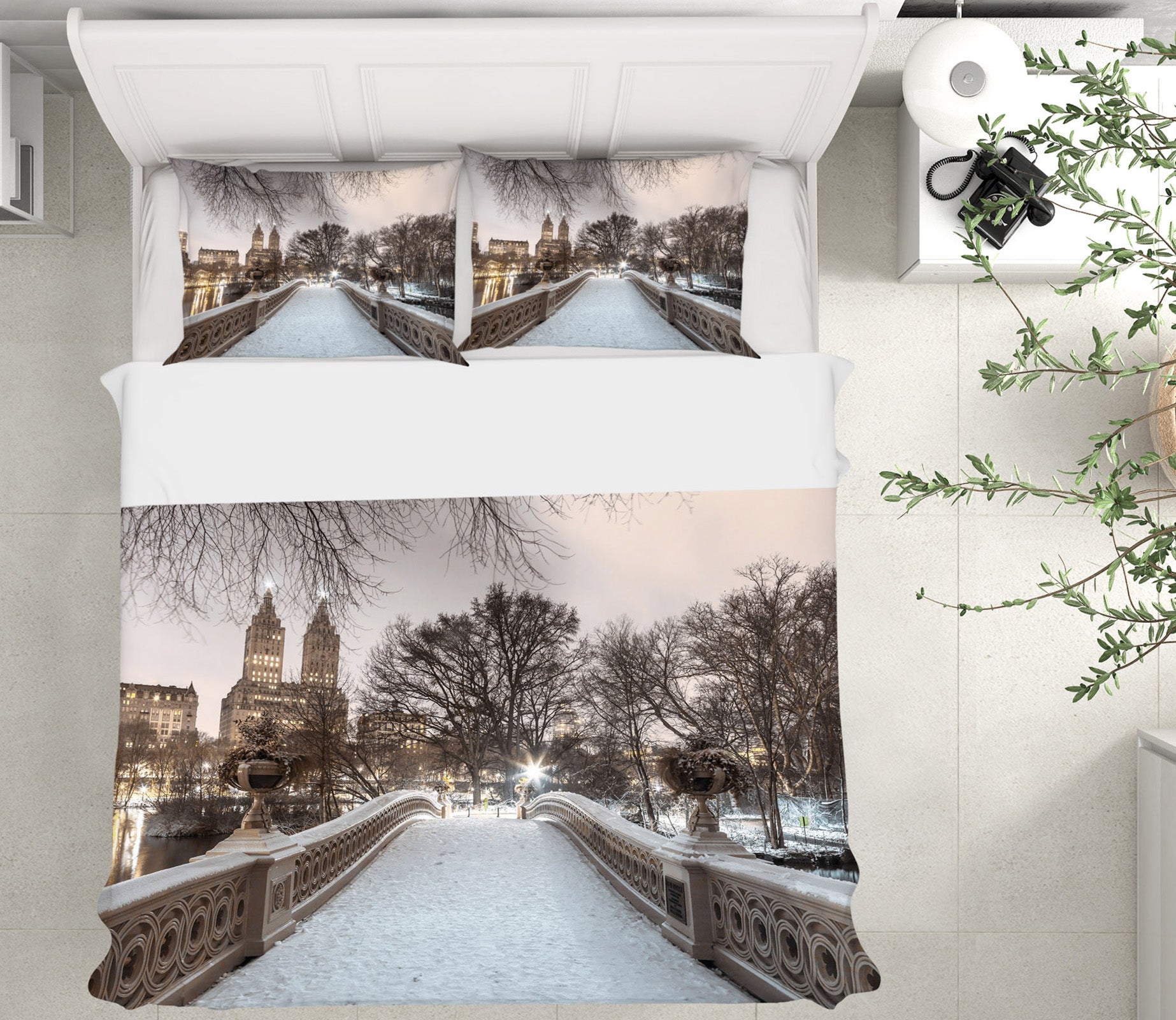 3D Snow Bridge 8639 Assaf Frank Bedding Bed Pillowcases Quilt