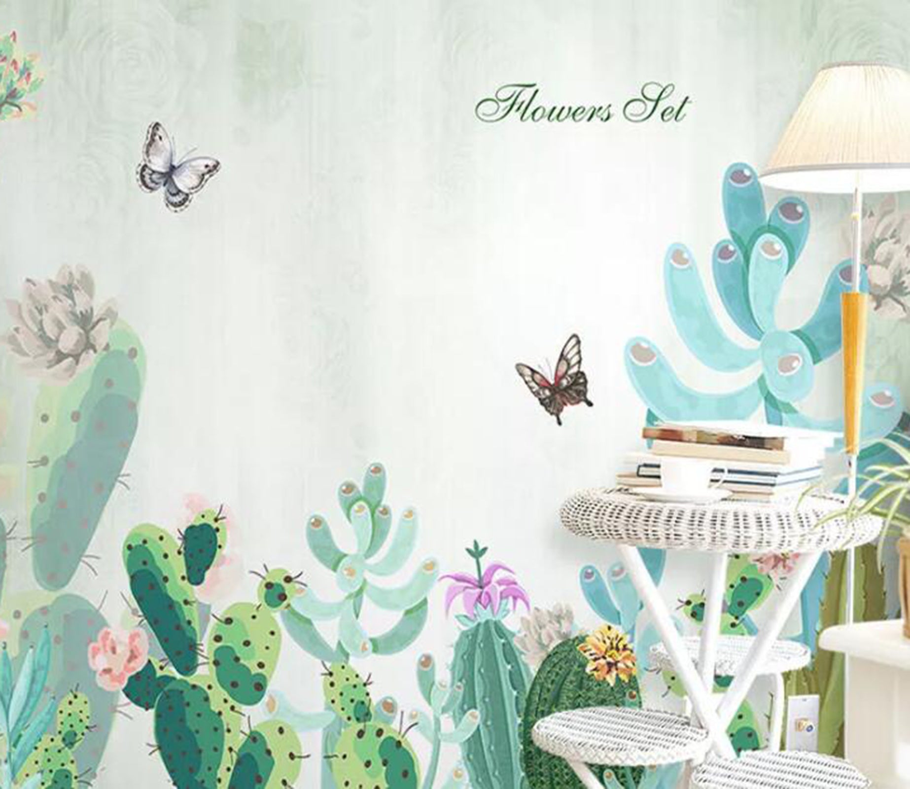 3D Green Plant WC73 Wall Murals Wallpaper AJ Wallpaper 2 