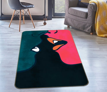 3D The Kiss 1019 Boris Draschoff Rug Non Slip Rug Mat