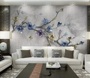 3D Color Flower WC1247 Wall Murals