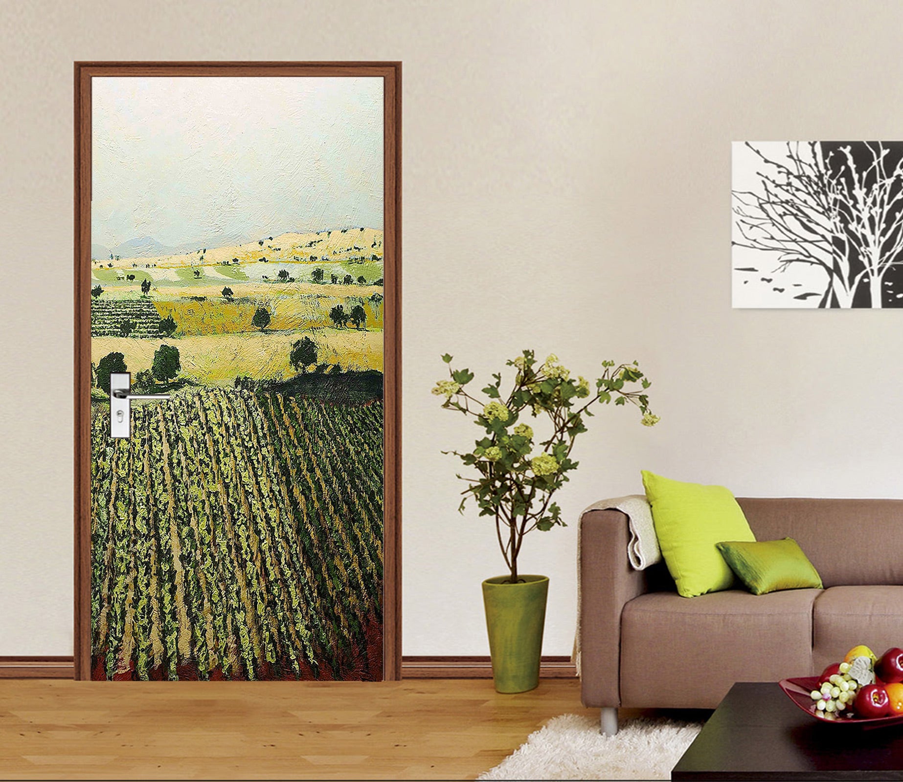 3D Paddy Field 4634 Allan P. Friedlander Door Mural