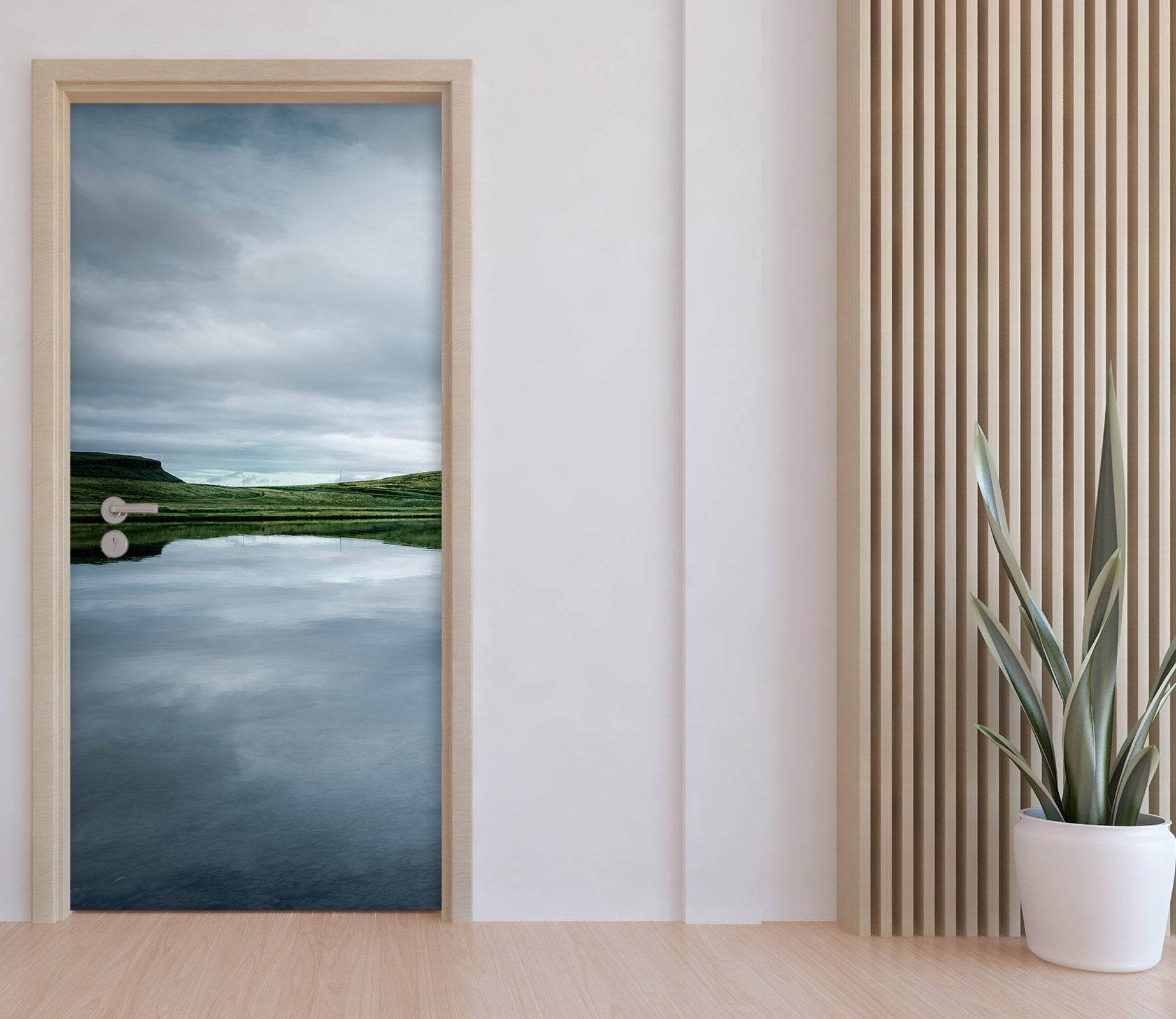 3D Lake Grassland 11544 Marco Carmassi Door Mural