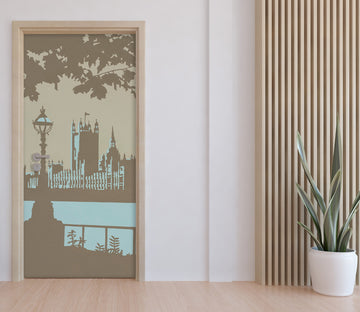 3D London River Building 9236 Steve Read Door Mural