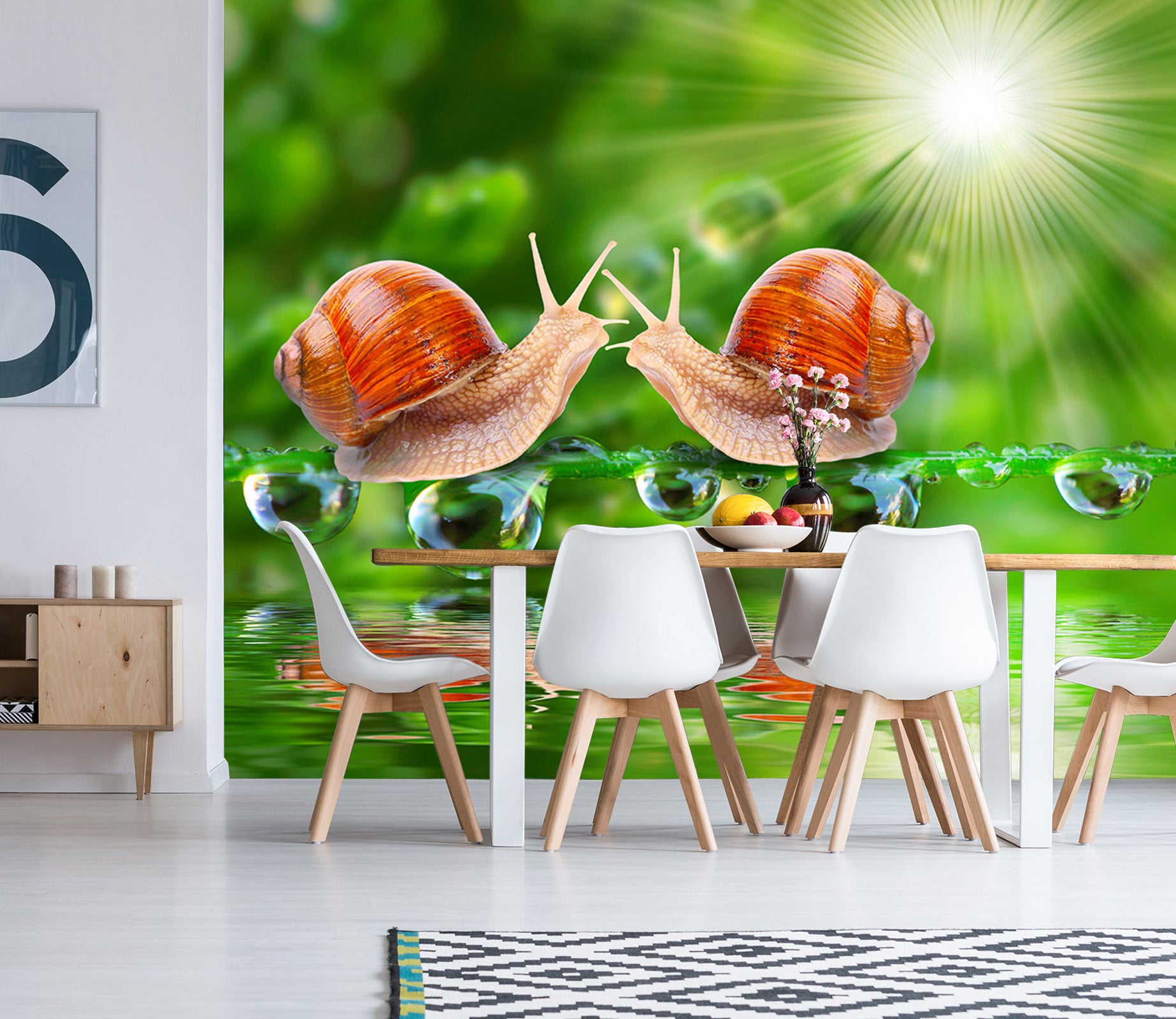 3D Sunshine Snail 201 Wall Murals