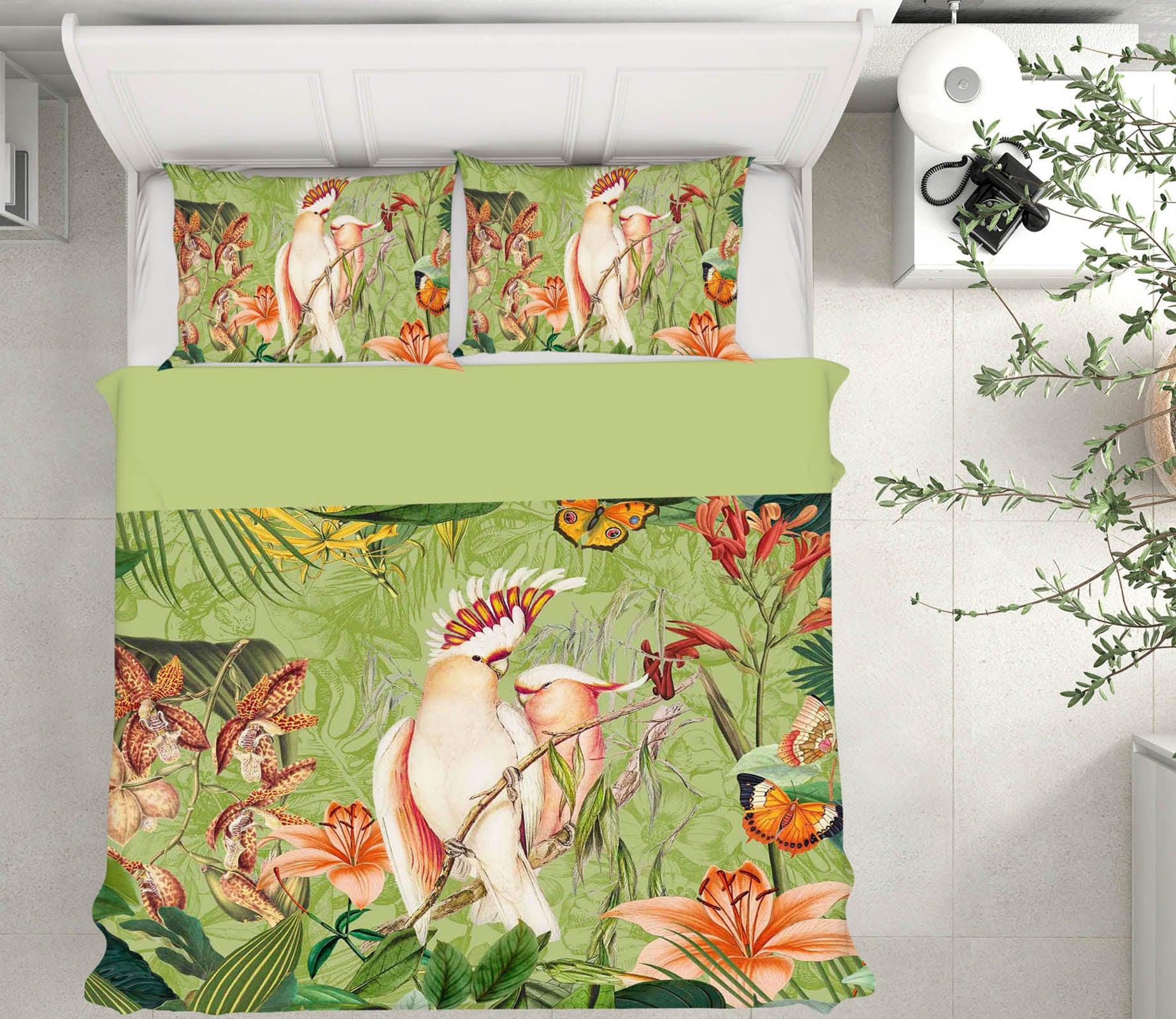 3D Cockatoos And Butterflies 2109 Andrea haase Bedding Bed Pillowcases Quilt