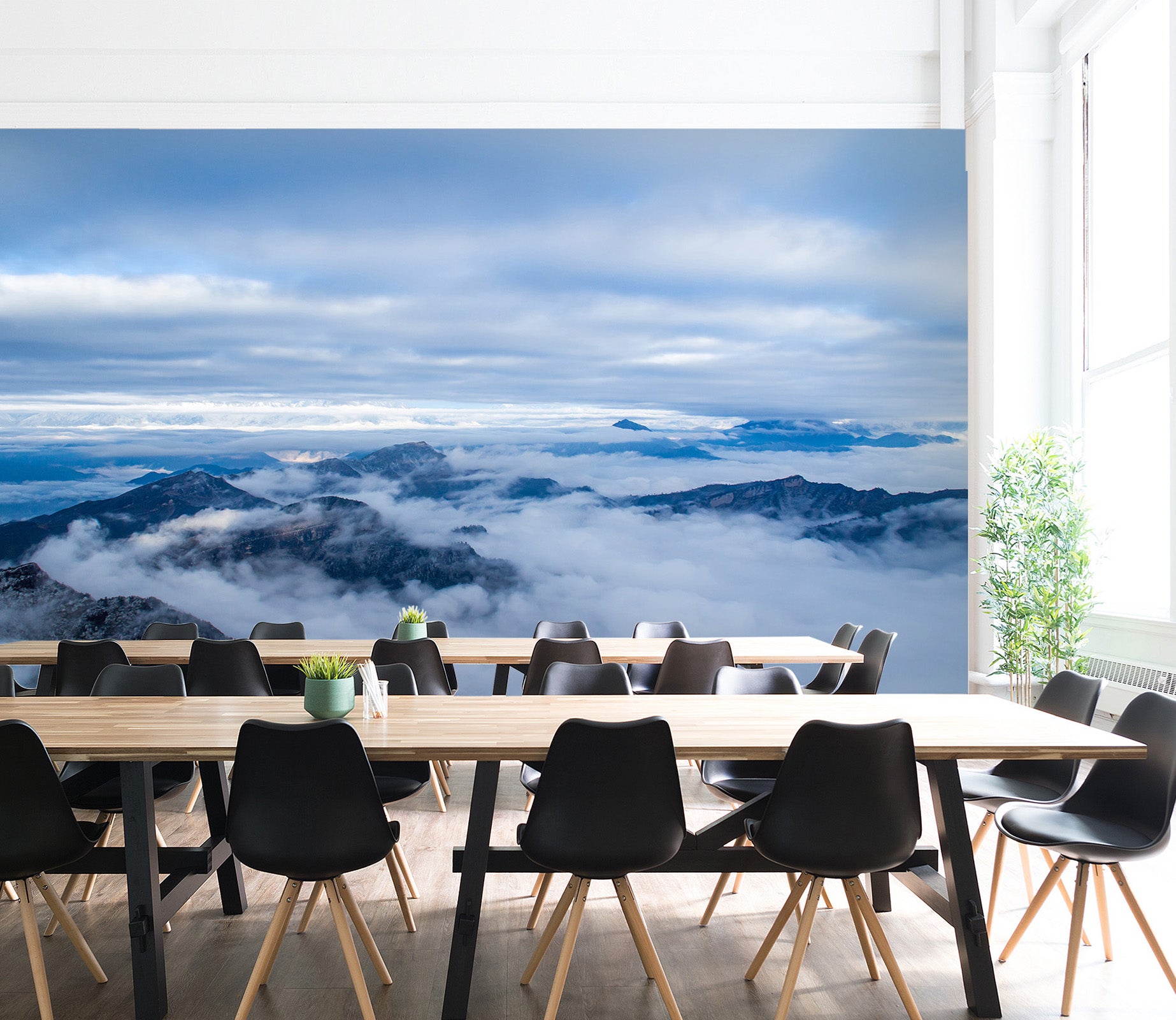 3D Cloud Mountain 003 Wall Murals