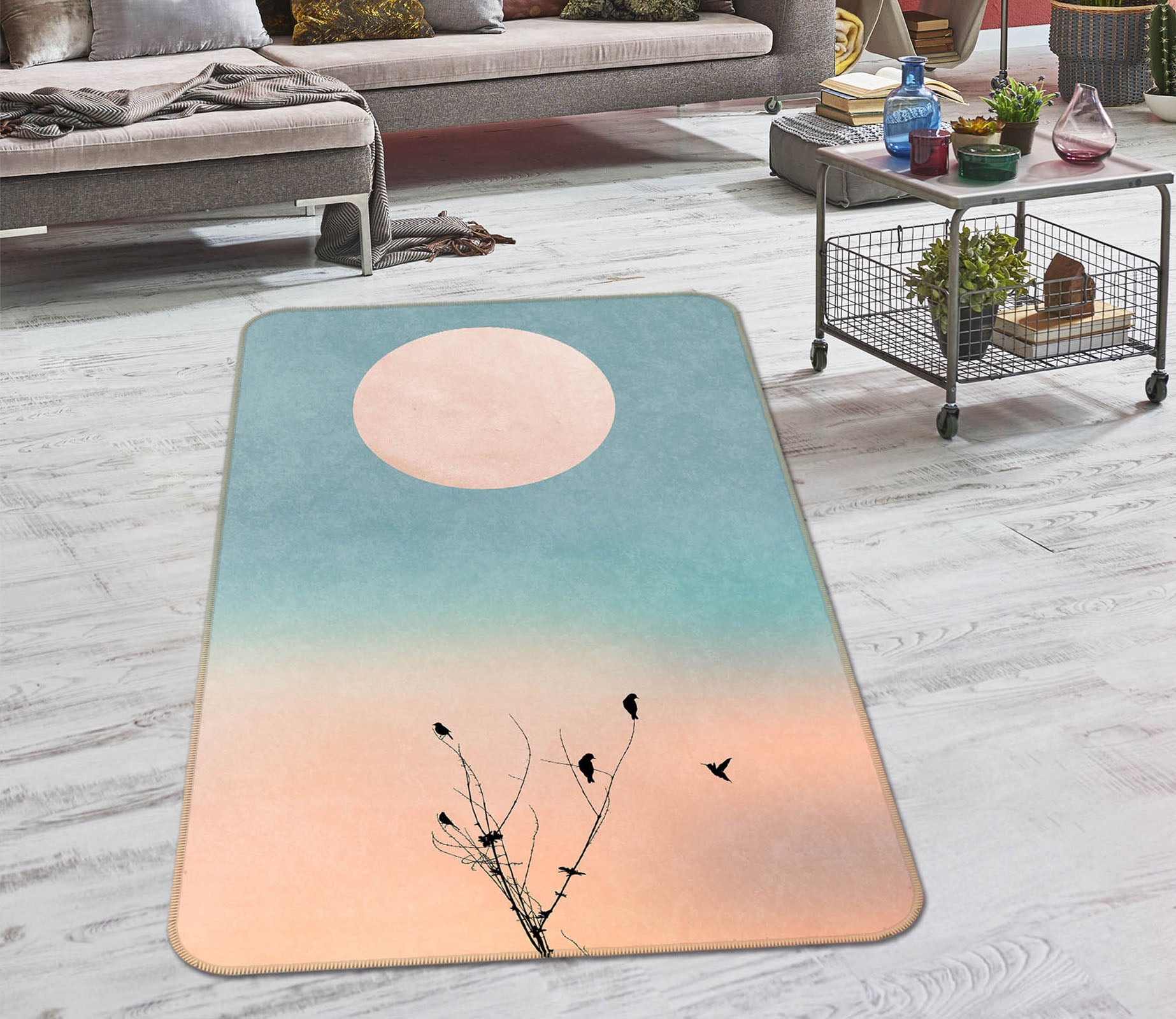 3D Waking Up Warm 1025 Boris Draschoff Rug Non Slip Rug Mat