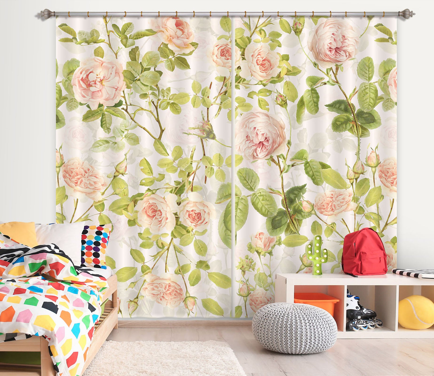 3D Summer Flowers 132 Uta Naumann Curtain Curtains Drapes