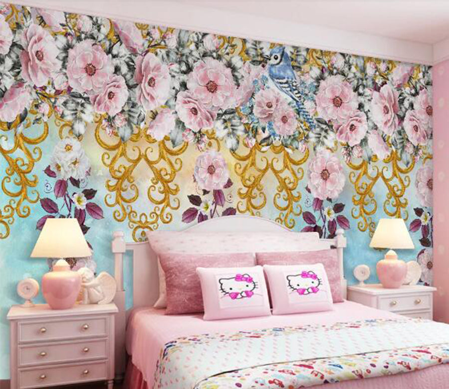 3D Lush Flower WC1048 Wall Murals