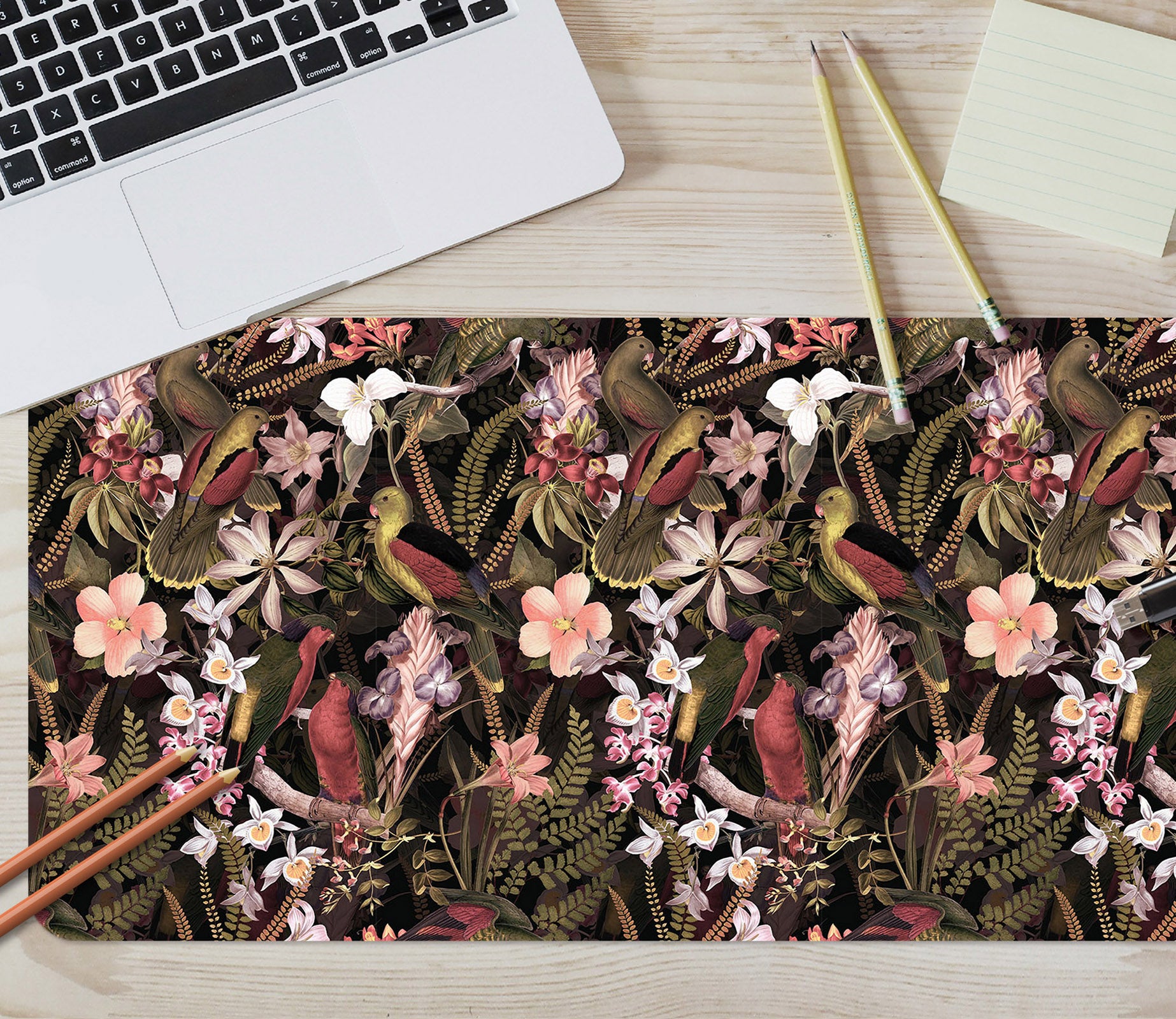 3D Brown Jungle Bird 120139 Uta Naumann Desk Mat