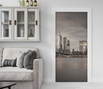 3D Grey River Building 106124 Assaf Frank Door Mural