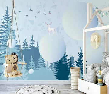 3D Forest Snowball WC56 Wall Murals Wallpaper AJ Wallpaper 2 