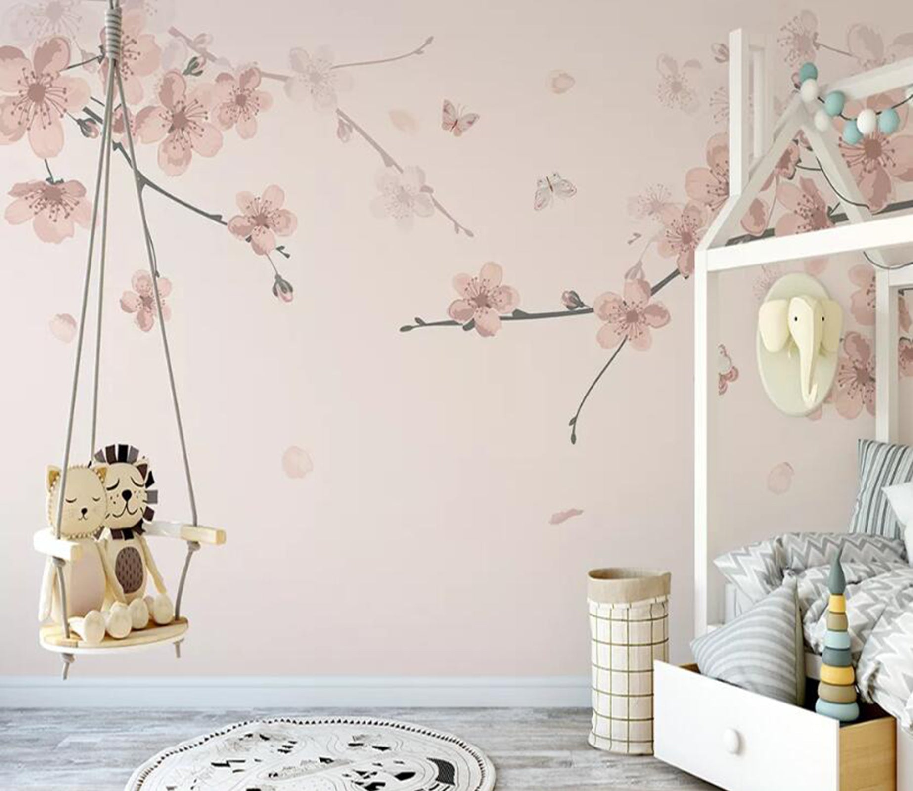 3D Peach Blossom WC66 Wall Murals Wallpaper AJ Wallpaper 2 