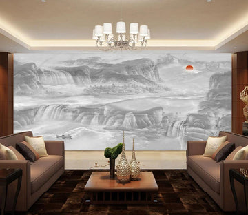 3D Sun Mountain WC1234 Wall Murals