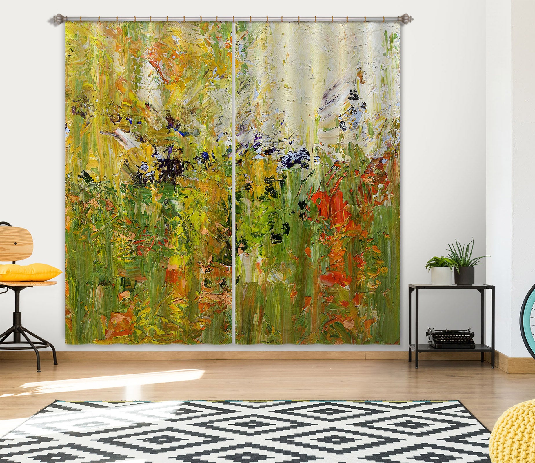 3D Wildflower Fragrance 231 Allan P. Friedlander Curtain Curtains Drapes