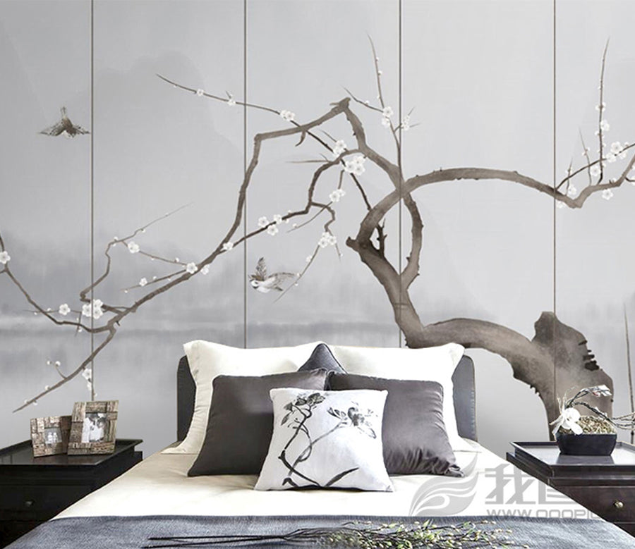 3D Flower Tree Bird WG278 Wall Murals