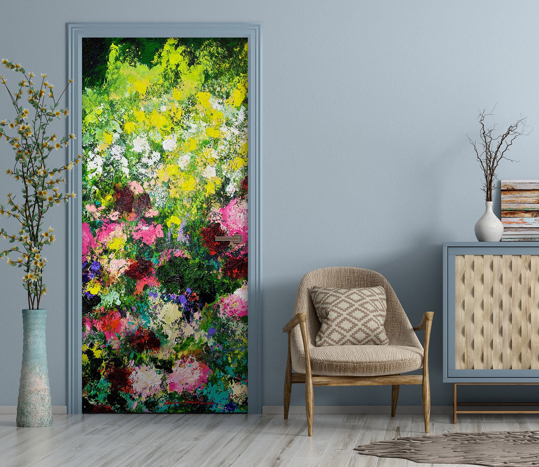 3D Garden Painting 93115 Allan P. Friedlander Door Mural