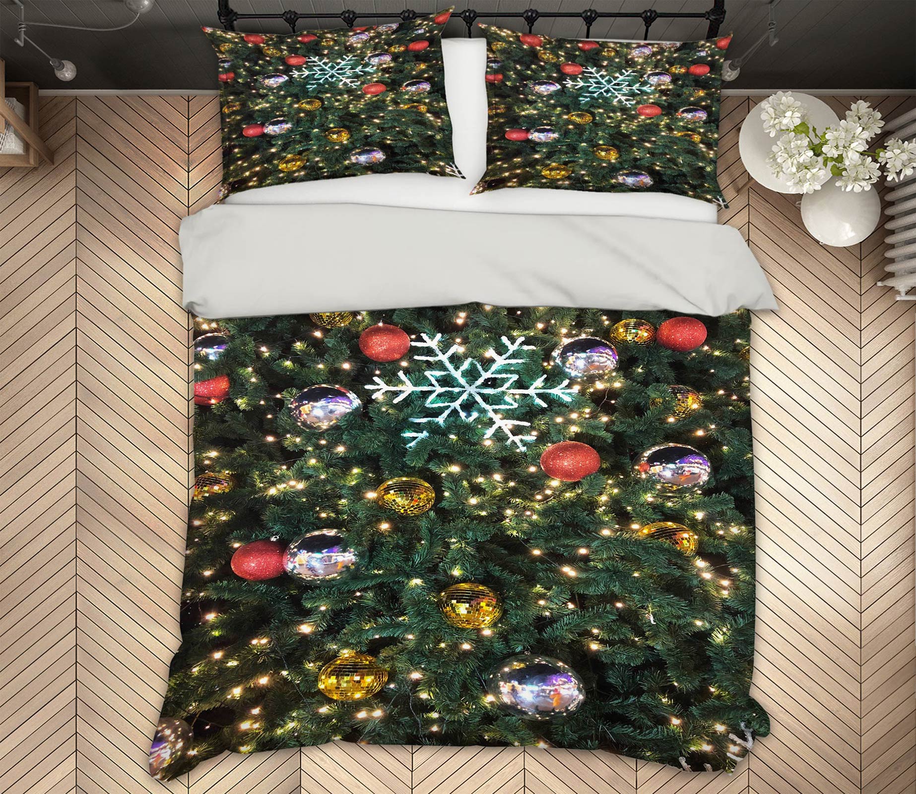 3D Tree 52181 Christmas Quilt Duvet Cover Xmas Bed Pillowcases