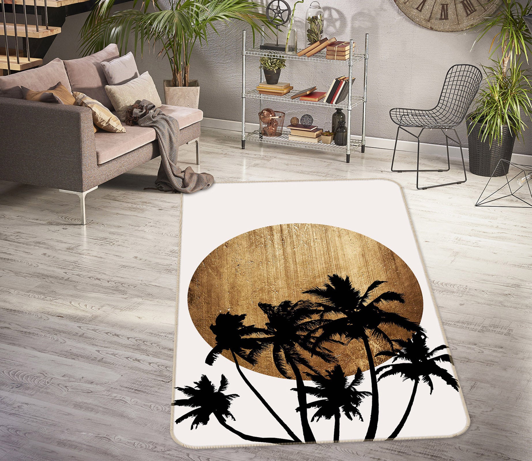 3D Miami Beach 1082 Boris Draschoff Rug Non Slip Rug Mat