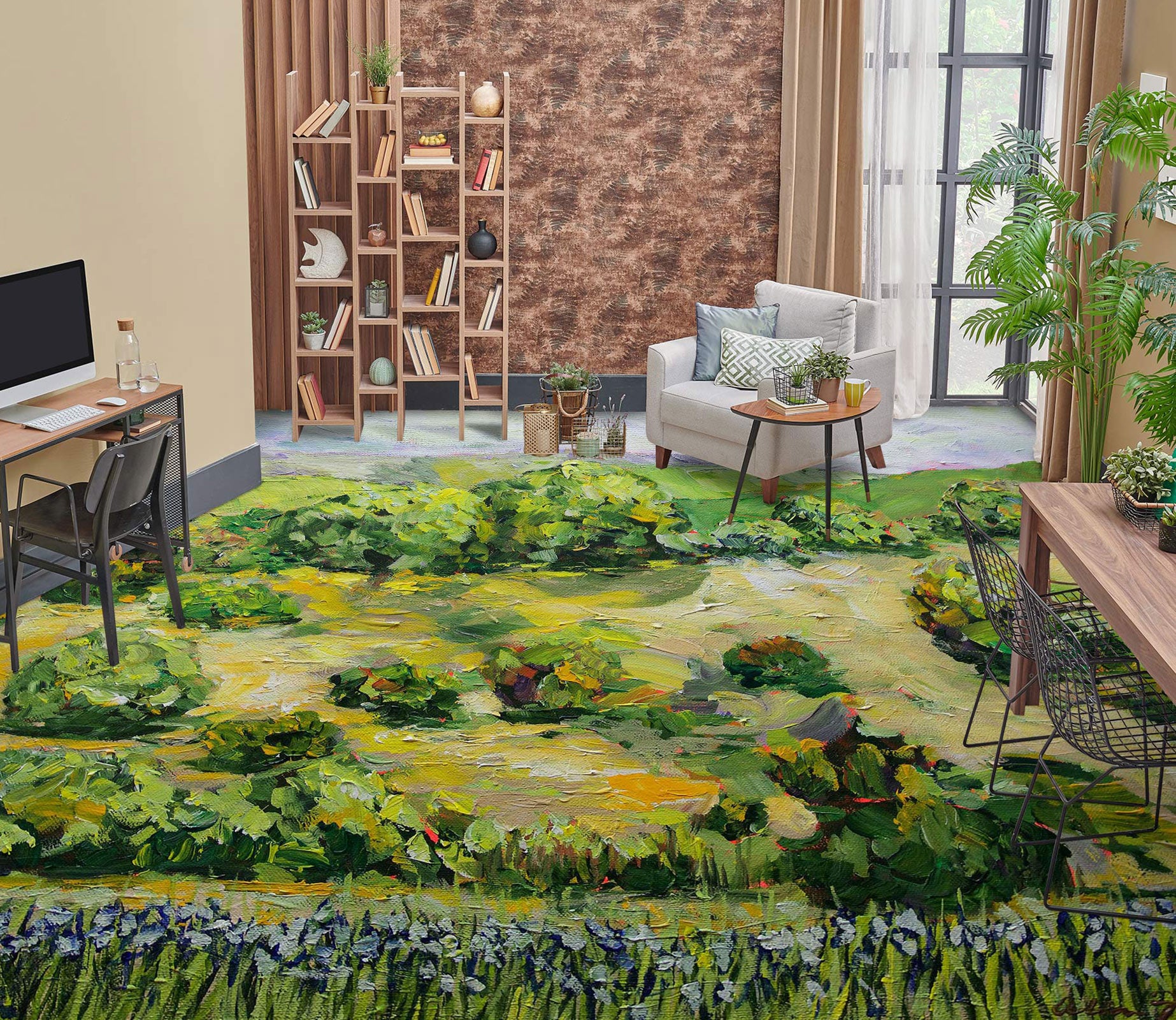 3D Grassland Green Painting 9673 Allan P. Friedlander Floor Mural  Wallpaper Murals Self-Adhesive Removable Print Epoxy