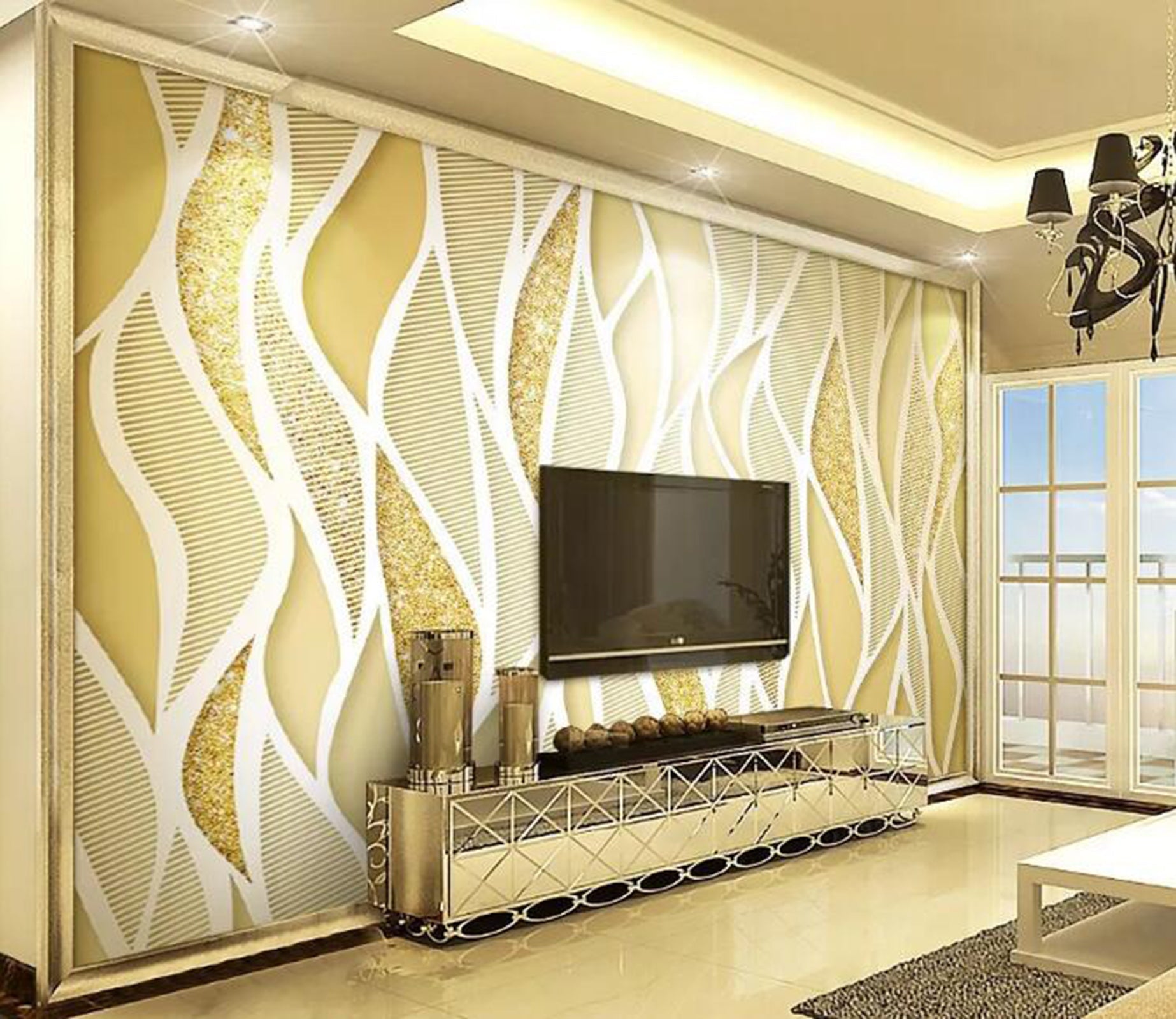 3D White Lines WG11 Wall Murals Wallpaper AJ Wallpaper 2 