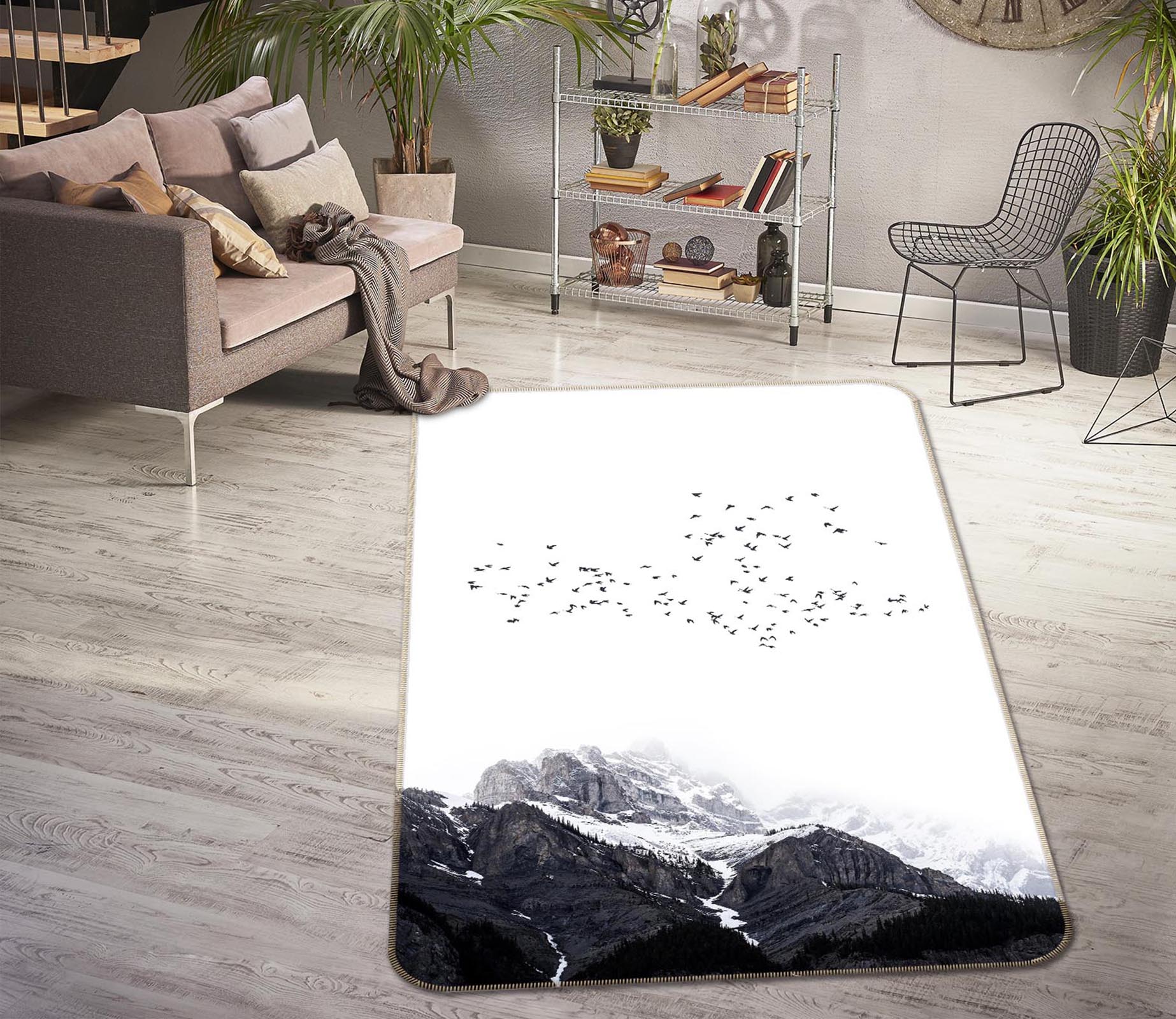 3D The Mountain 1020 Boris Draschoff Rug Non Slip Rug Mat