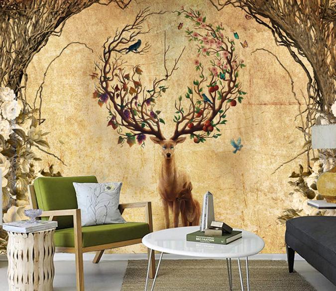 3D Elk 418 Wall Murals Wallpaper AJ Wallpaper 2 