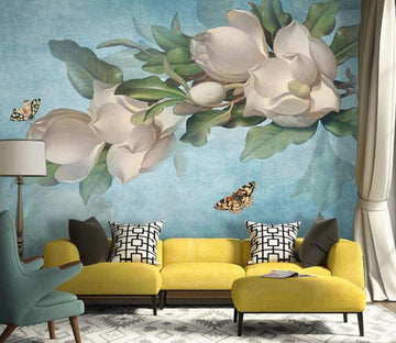 3D White Flowers WC37 Wall Murals Wallpaper AJ Wallpaper 2 