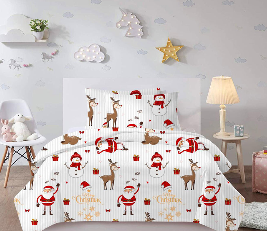 3D Snowman Deer 32076 Christmas Quilt Duvet Cover Xmas Bed Pillowcases