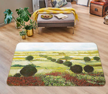 3D Wildflower Valley 1007 Allan P. Friedlander Rug Non Slip Rug Mat