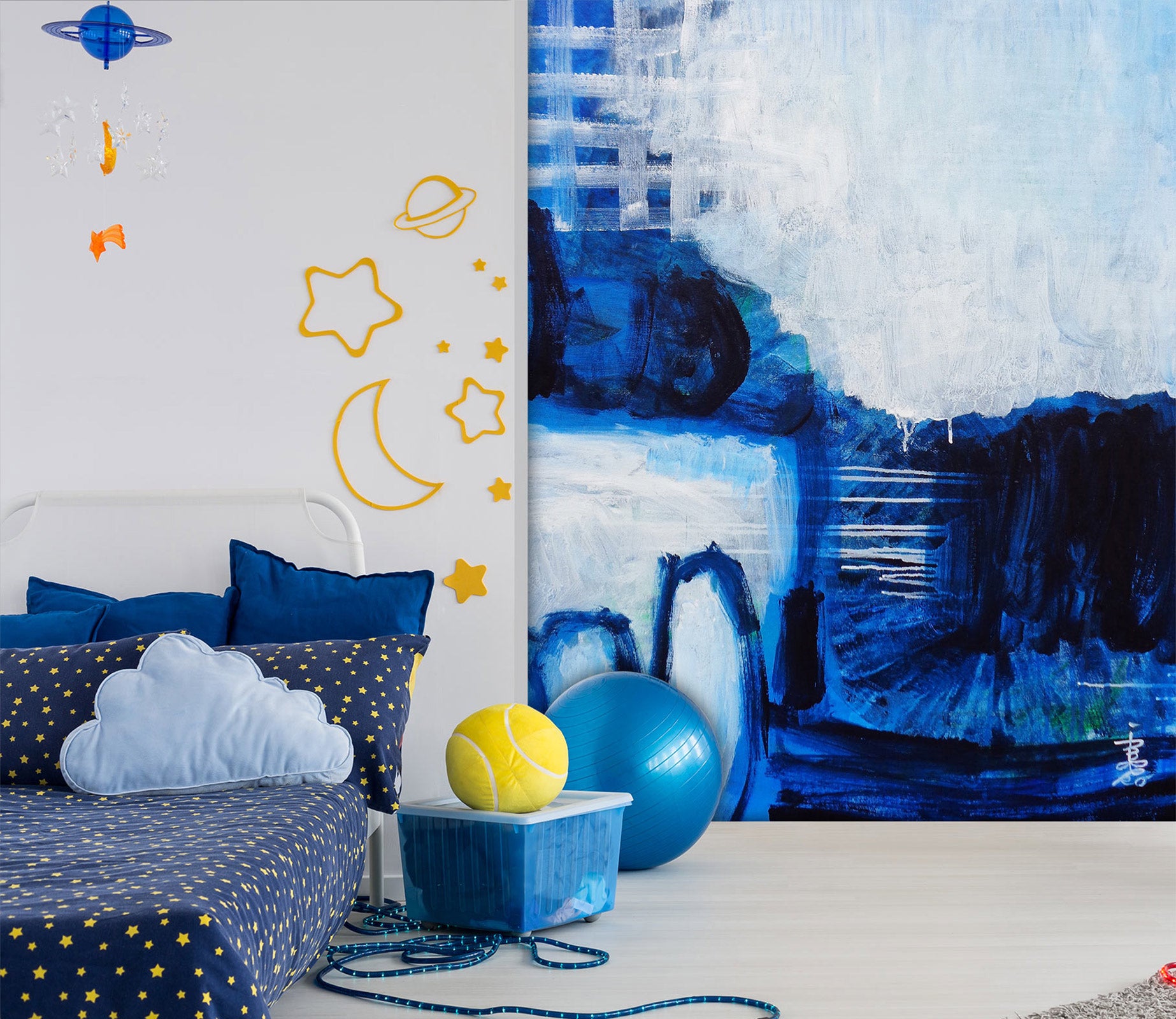 3D Blue Pigment 121106 Misako Chida Wall Mural Wall Murals