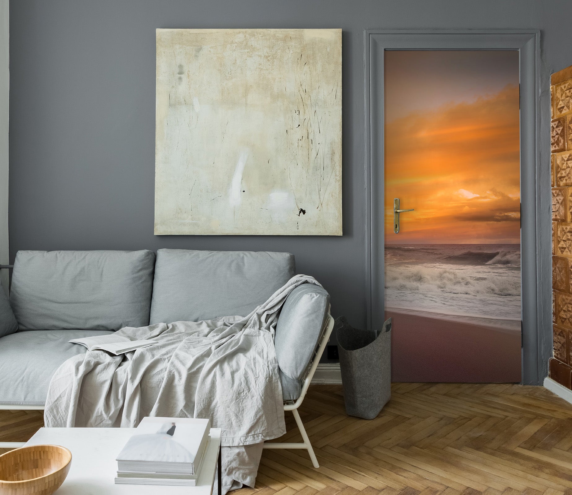 3D Beach Golden Sunshine 11570 Marco Carmassi Door Mural