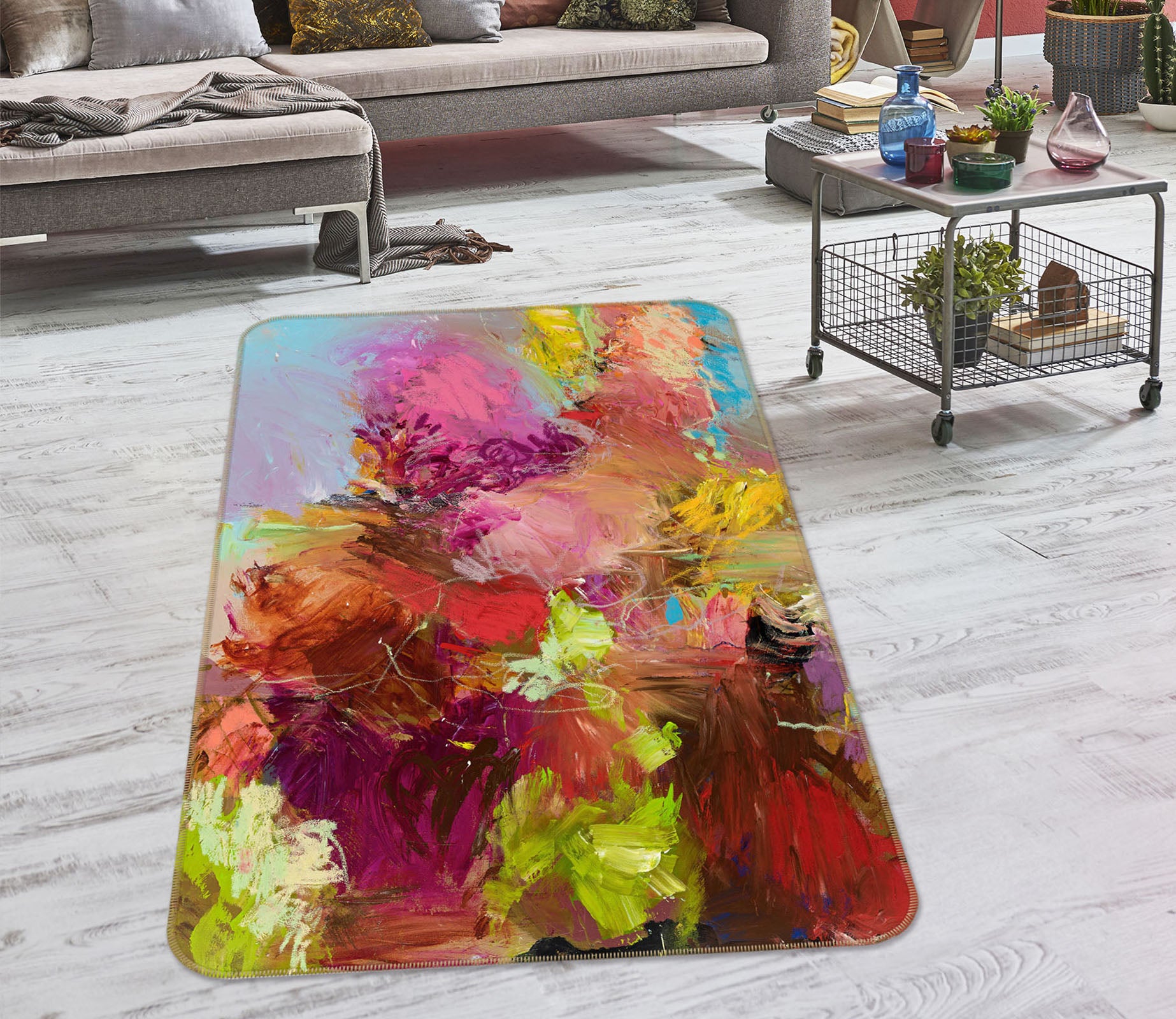 3D Color Smoke 1027 Allan P. Friedlander Rug Non Slip Rug Mat