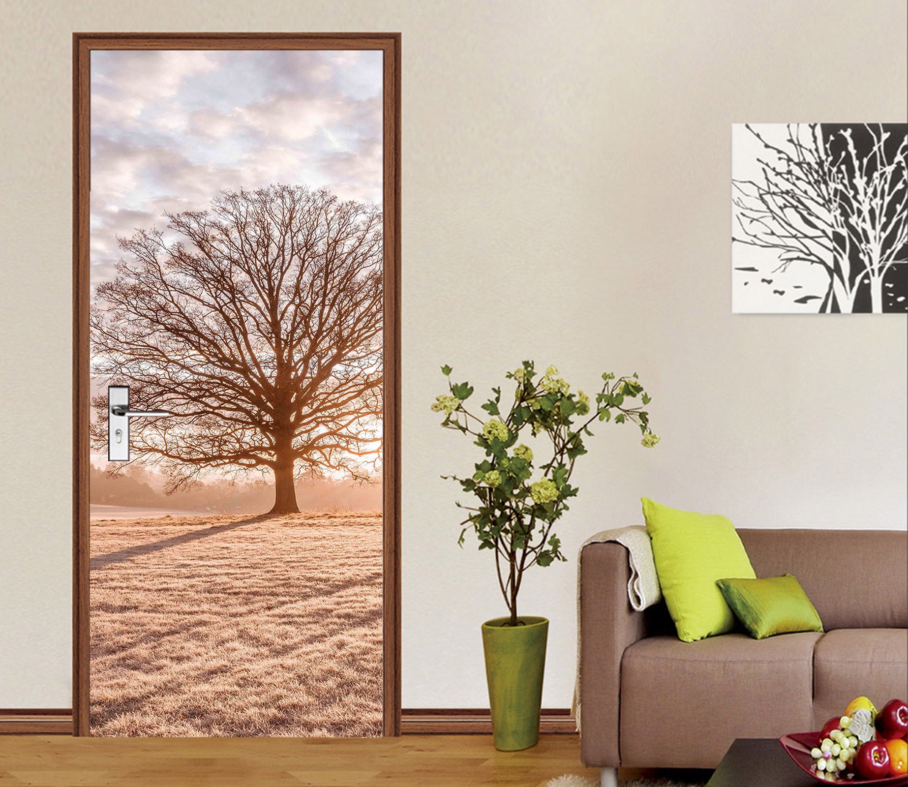 3D Lawn Trees 10242 Assaf Frank Door Mural