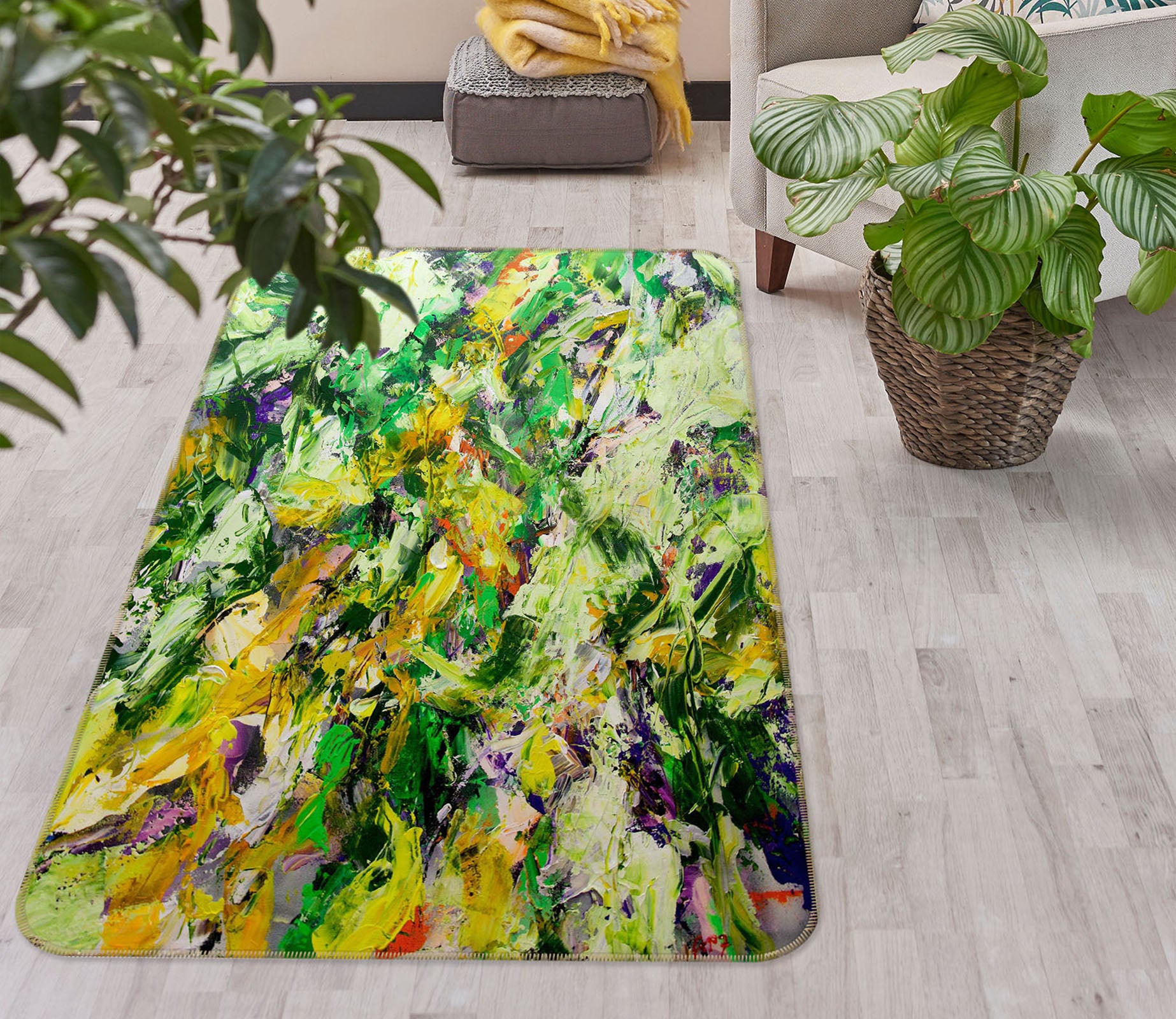 3D Color Summer 3021 Allan P. Friedlander Rug Non Slip Rug Mat