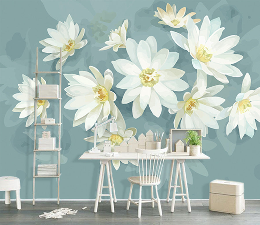 3D Summer Lotus WG184 Wall Murals