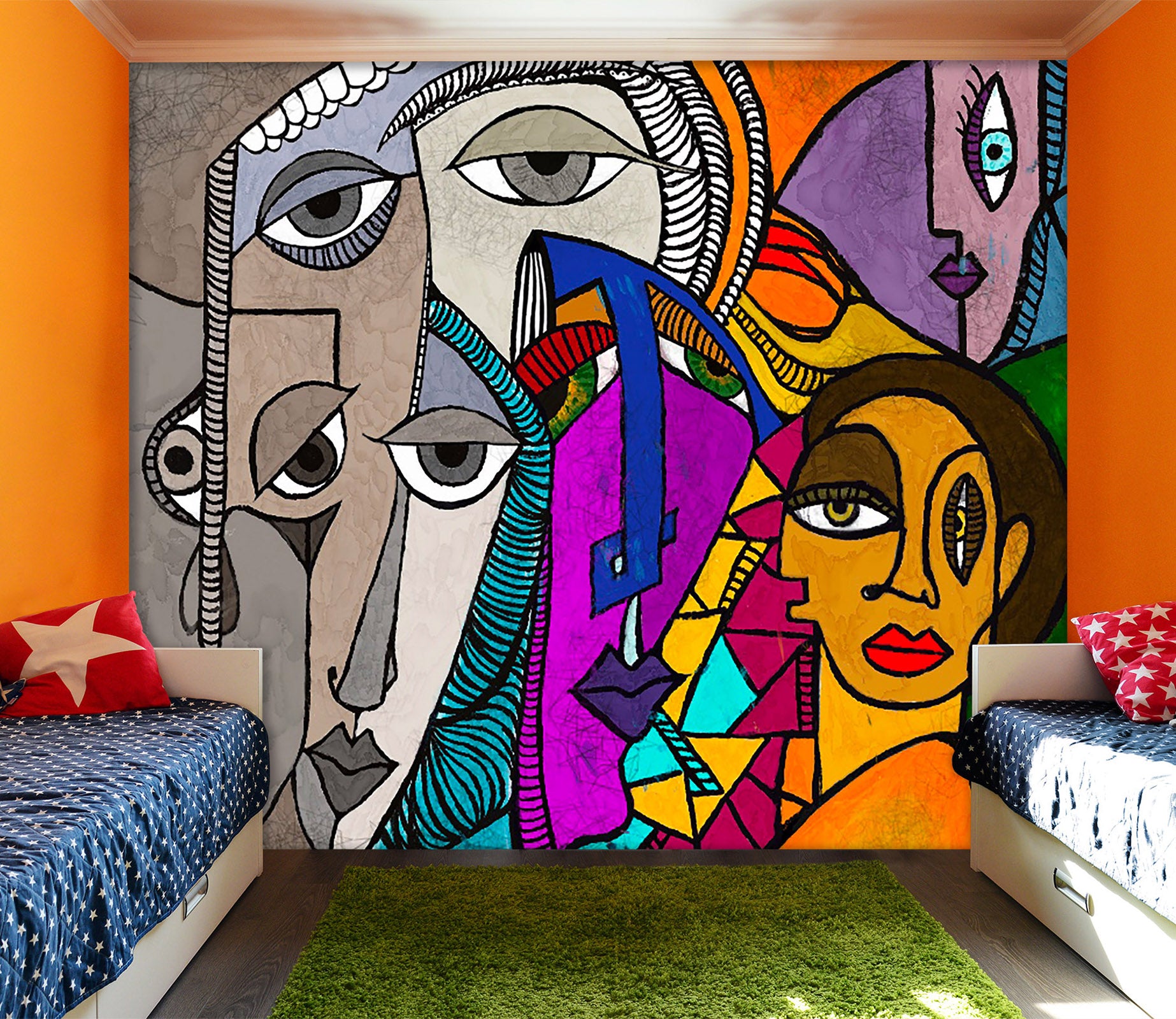 3D Comic Doodle 1272 Jacqueline Reynoso Wall Mural Wall Murals