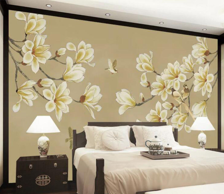 3D Yellow Plum WC2042 Wall Murals