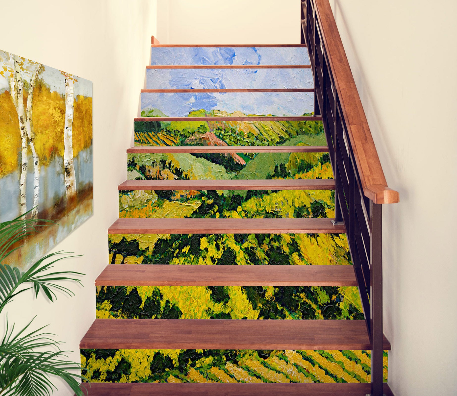 3D Field Hillside Green 9003 Allan P. Friedlander Stair Risers