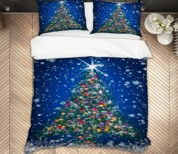 3D Tree 52226 Christmas Quilt Duvet Cover Xmas Bed Pillowcases